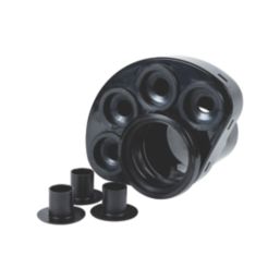 FloPlast  Push-Fit 4-Boss Single Socket Waste Manifold Black 110mm
