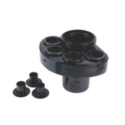 FloPlast  Push-Fit 4-Boss Single Socket Waste Manifold Black 110mm