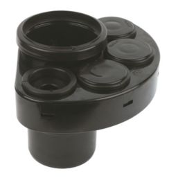 FloPlast  Push-Fit 4-Boss Single Socket Waste Manifold Black 110mm