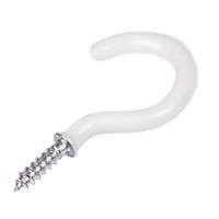White Cup Hooks 4mm x 55mm 10 Pack
