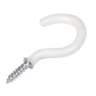 Essentials  White Cup Hooks 4mm x 55mm 10 Pack