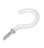 Heavy Duty Screw-On Cup Hooks - Plastic Coated Screws for Hanging a Cup