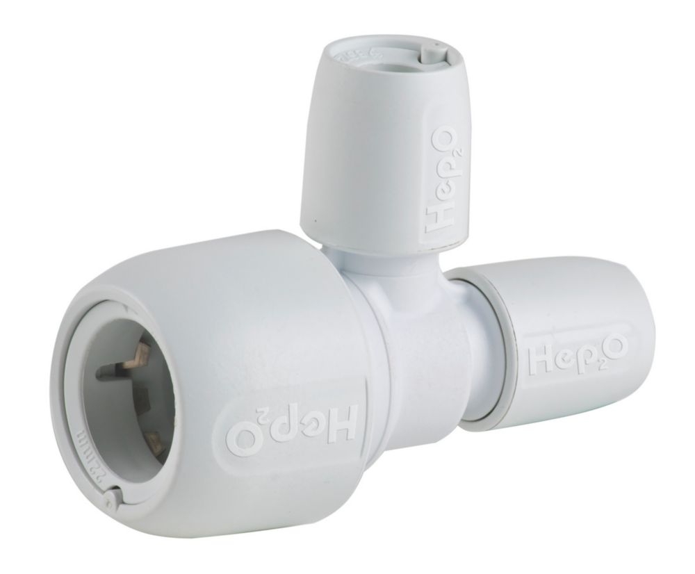 Hep2O  Plastic Push-Fit Reducing Tee 22mm x 10mm x 10mm