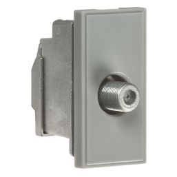 Knightsbridge  Modular F-Type Satellite Socket Grey