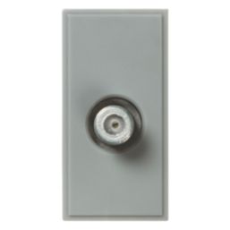 Knightsbridge  Modular F-Type Satellite Socket Grey