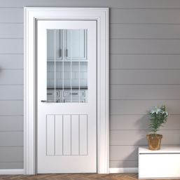 Green & Taylor  1-Clear Light Satin Painted White Wooden Cottage Internal Door 1981mm x 838mm