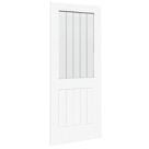 Green & Taylor  1-Clear Light Satin Painted White Wooden Cottage Internal Door 1981mm x 838mm