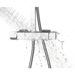 Aqualisa Sierra Safe Touch Rear-Fed Exposed Chrome Thermostatic Bar Diverter Mixer Shower