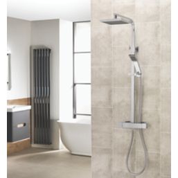 Aqualisa Sierra Safe Touch Rear-Fed Exposed Chrome Thermostatic Bar Diverter Mixer Shower