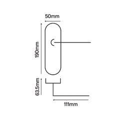 Smith & Locke Sandsend Fire Rated Long Lever Lock Door Handles Pair Satin / Black Nickel