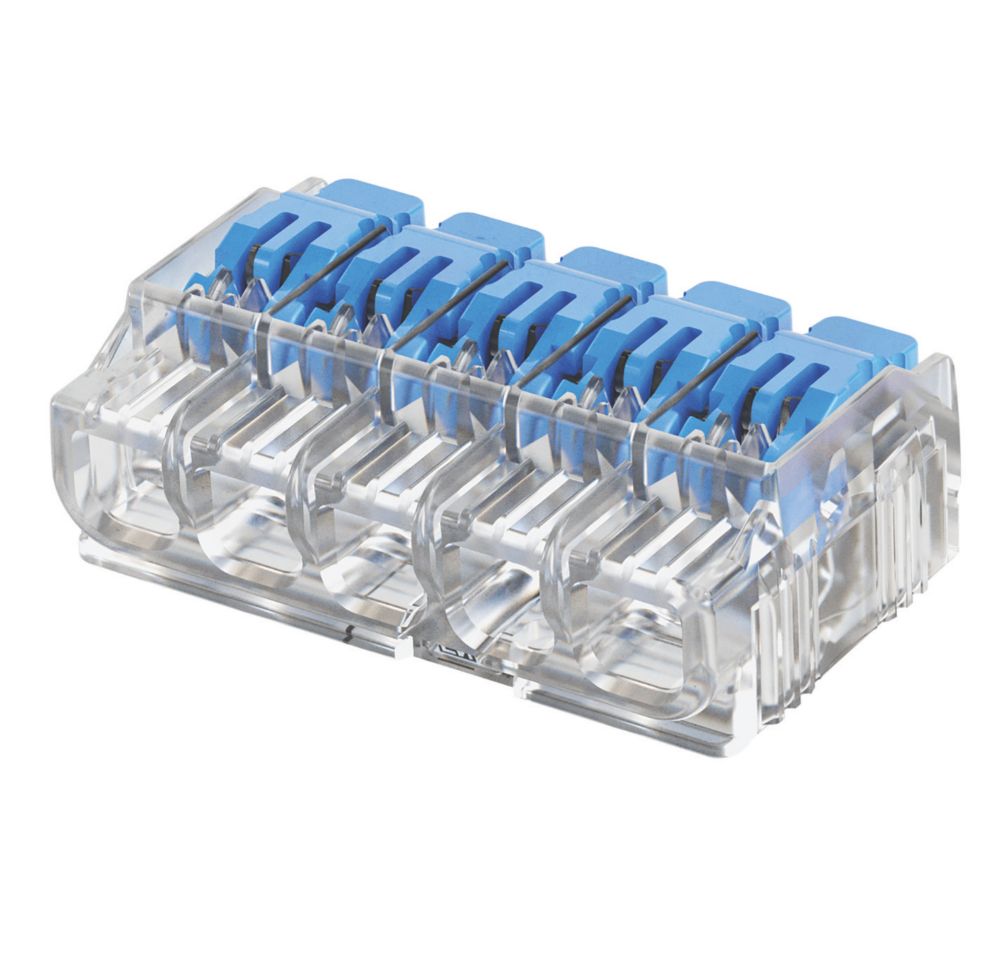 Wago 32A 5-Way Lever Connector 40 Pack - Screwfix