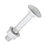 Timco Exterior Coach Bolts Carbon Steel Organic Silver Coating M12 x 75mm 10 Pack