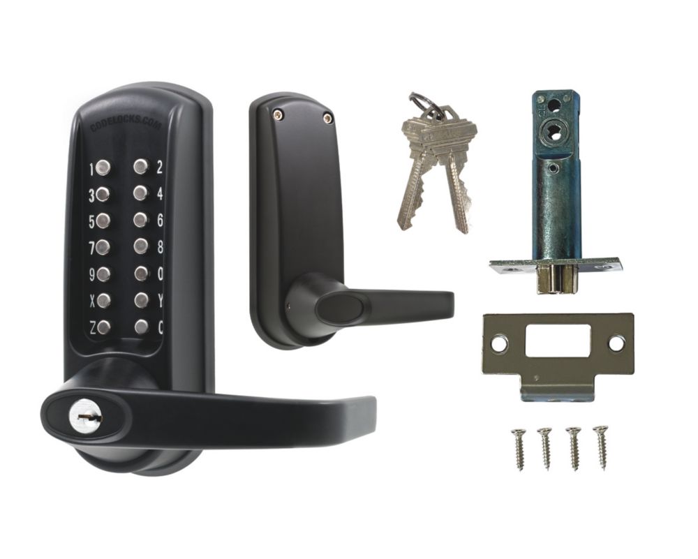 Codelocks PushButton Lock with Mortice Latch 86mm Screwfix