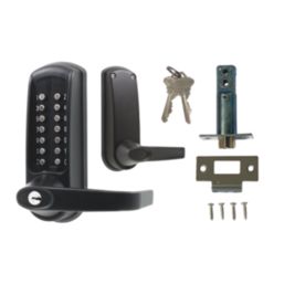 Codelocks  Push-Button Lock with Mortice Latch  86mm Matt Black