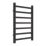 Reina 800mm x 500mm 1107BTU Black Flat Designer Towel Radiator