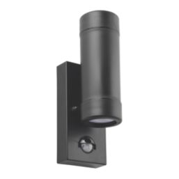 Saxby Icarus Outdoor 2-Light Wall Lamp With PIR Sensor Black