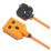 Masterplug 13A 1-Gang Unswitched  Heavy Duty Extension Lead Orange 5m