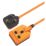 Masterplug 13A 1-Gang Unswitched  Heavy Duty Extension Lead Orange 5m