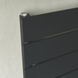 Ximax Oceanus 445mm x 1800mm 3017BTU Black Horizontal Designer Radiator