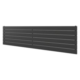 Ximax Oceanus 445mm x 1800mm 3017BTU Black Horizontal Designer Radiator