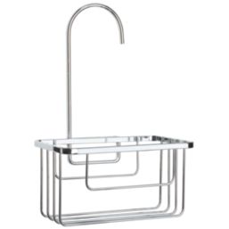 Croydex  1-Tier Hook-Over Shower Caddy Chrome