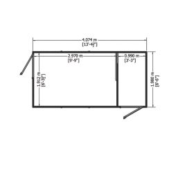 Shire  13' 6" x 6' 6" (Nominal) Apex Shiplap T&G Timber Dog Kennel