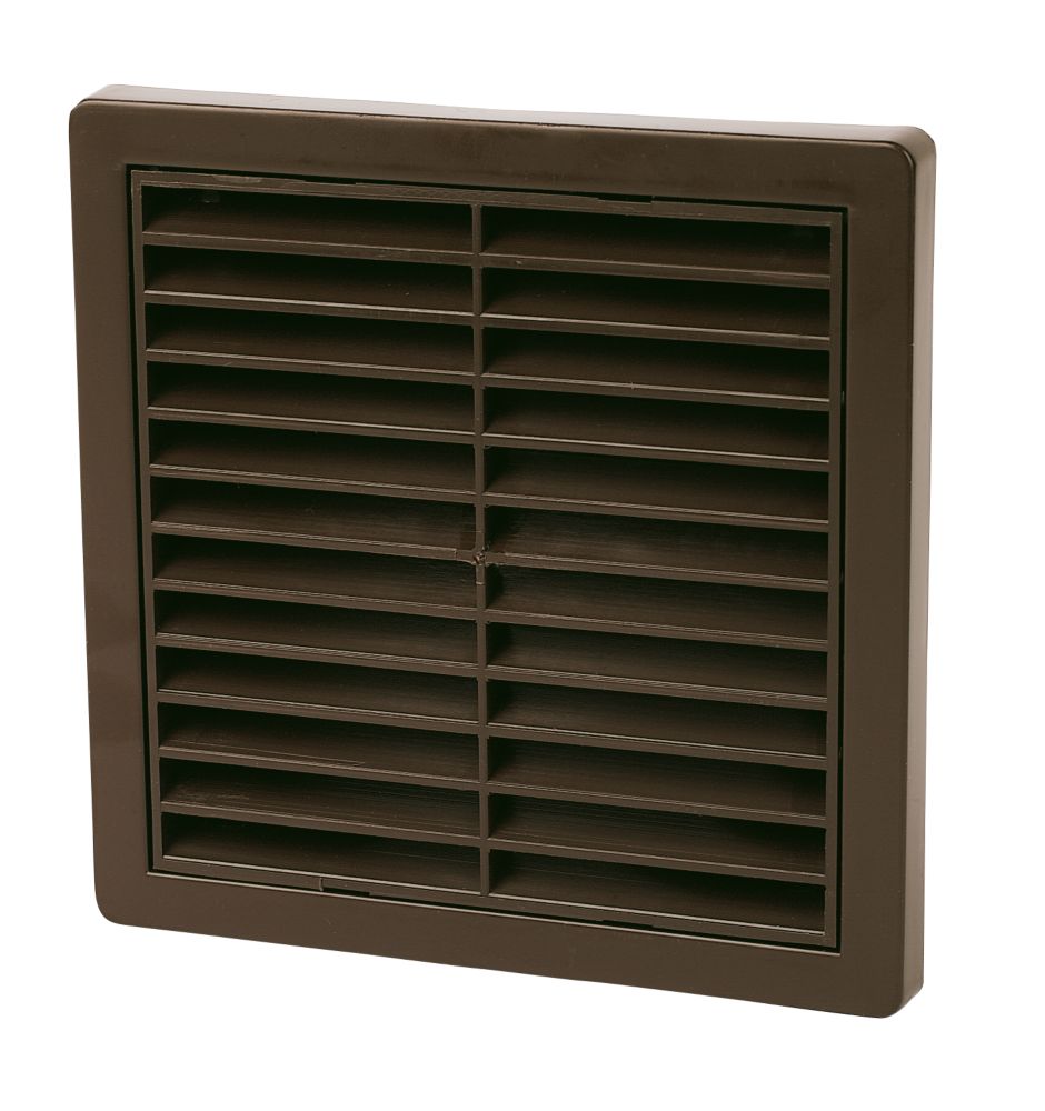 Manrose Fixed Louvre Vent Brown 125mm x 125mm