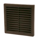 Manrose Fixed Louvre  Vent Brown 125mm x 125mm