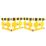 Addgards Handigard 4-Panel Barrier Yellow/Black 970mm