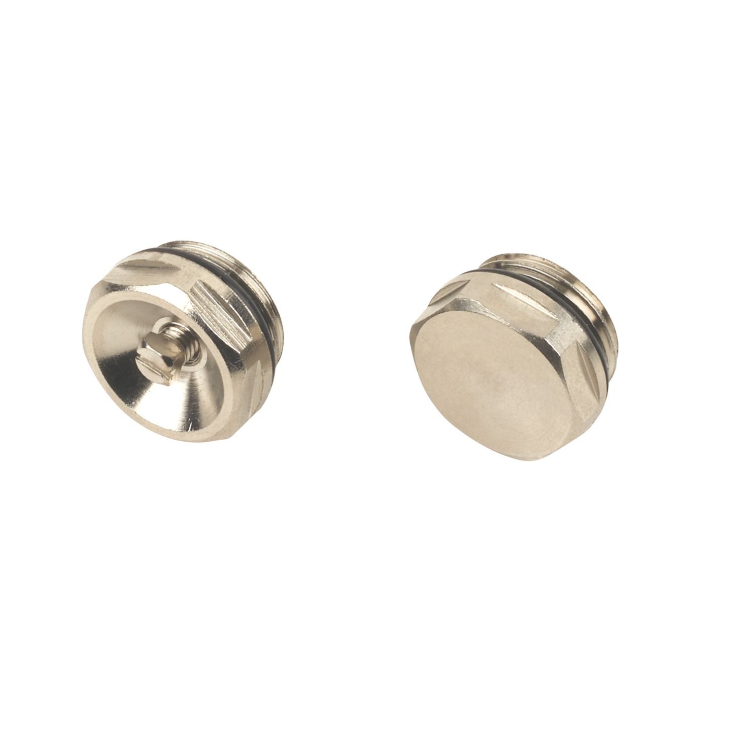 Essentials Radiator Vents & Blanking Plugs Nickel 2 Pack (40972)