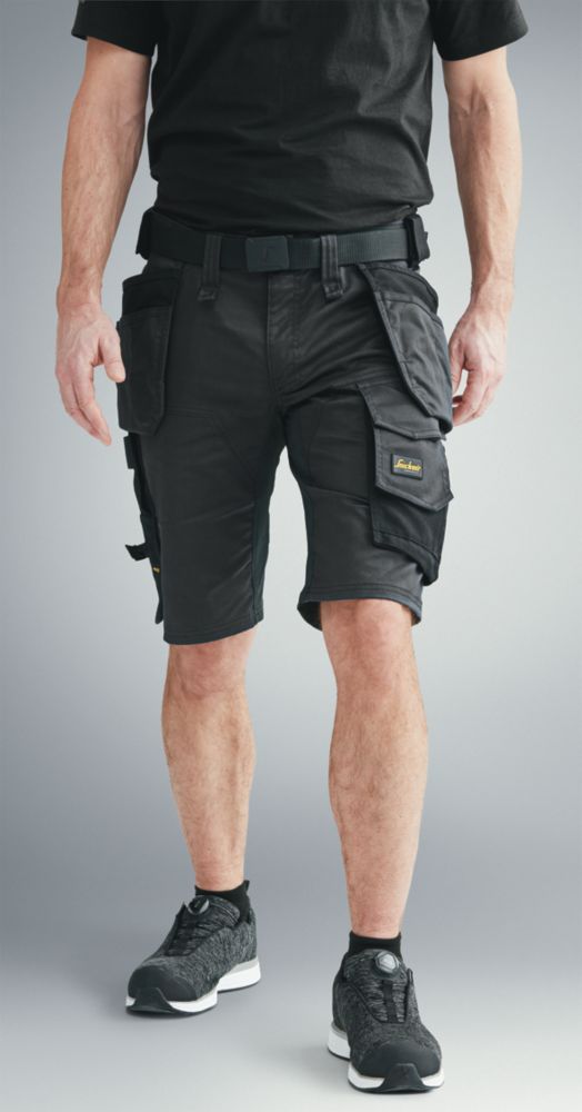 Snickers 6141 Stretch Work Shorts Black 44
