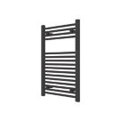 Refurb Flomasta 800mm x 500mm 1239BTU Black Flat  Towel Radiator