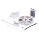 4lite LiteGlo Indoor & Outdoor 5m LED RGB COB Strip Light Kit 8W 400lm