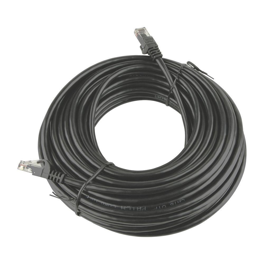 Labgear Black Unshielded RJ45 Cat 6 Patch Lead 20m - Screwfix