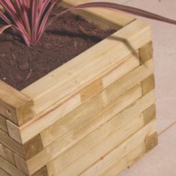 Rowlinson  Square Planter Natural 40cm x 40cm x 37cm
