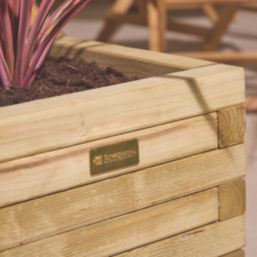 Rowlinson  Square Planter Natural 40cm x 40cm x 37cm
