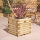 Rowlinson  Square Planter Natural 40cm x 40cm x 37cm