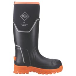 Muck Boots Grit S5 Size 4 Womens Black/Orange   Safety Wellies