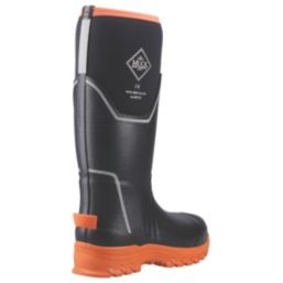 Muck Boots Grit S5 Size 4 Womens Black/Orange   Safety Wellies