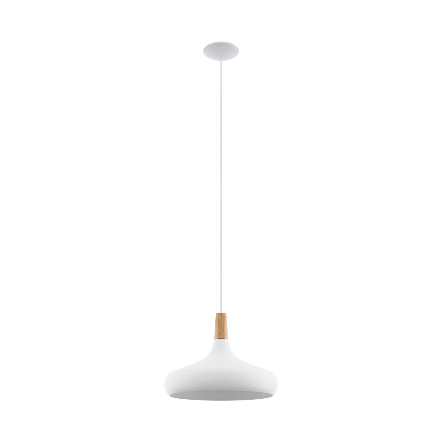 Eglo Sabinar Large Shade Pendant Light White (409CX)
