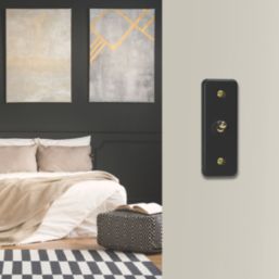 Varilight  10A 1-Gang 2-Way Light Switch  Matt Black