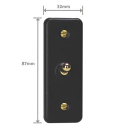 Varilight  10A 1-Gang 2-Way Light Switch  Matt Black