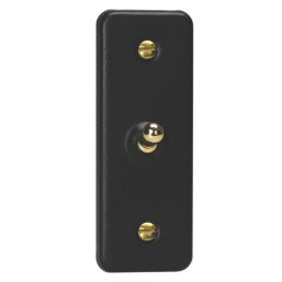 Varilight  10A 1-Gang 2-Way Light Switch  Matt Black