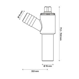 Flomasta Push-Fit Drain Cock 15mm