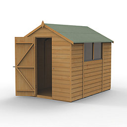 Forest Delamere 6' x 8' (Nominal) Apex Shiplap T&G Timber Shed with Base