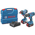 Bosch 0615990M53 18V 2 x 4.0Ah Li-Ion Coolpack  Cordless Twin Pack