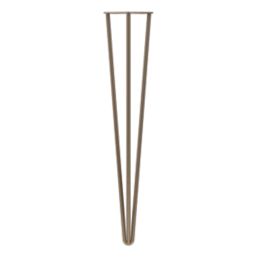 Rothley 3-Pin Hairpin Worktop Leg Antique Brass 710mm