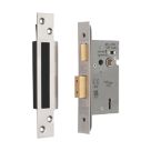 Smith & Locke Fire Rated  5 Lever Satin Nickel Architectural Sash Lock 65mm Case - 44mm Backset