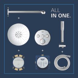 Grohe Precision SmartControl HP Rear-Fed Concealed Chrome Thermostatic Round Shower System 310