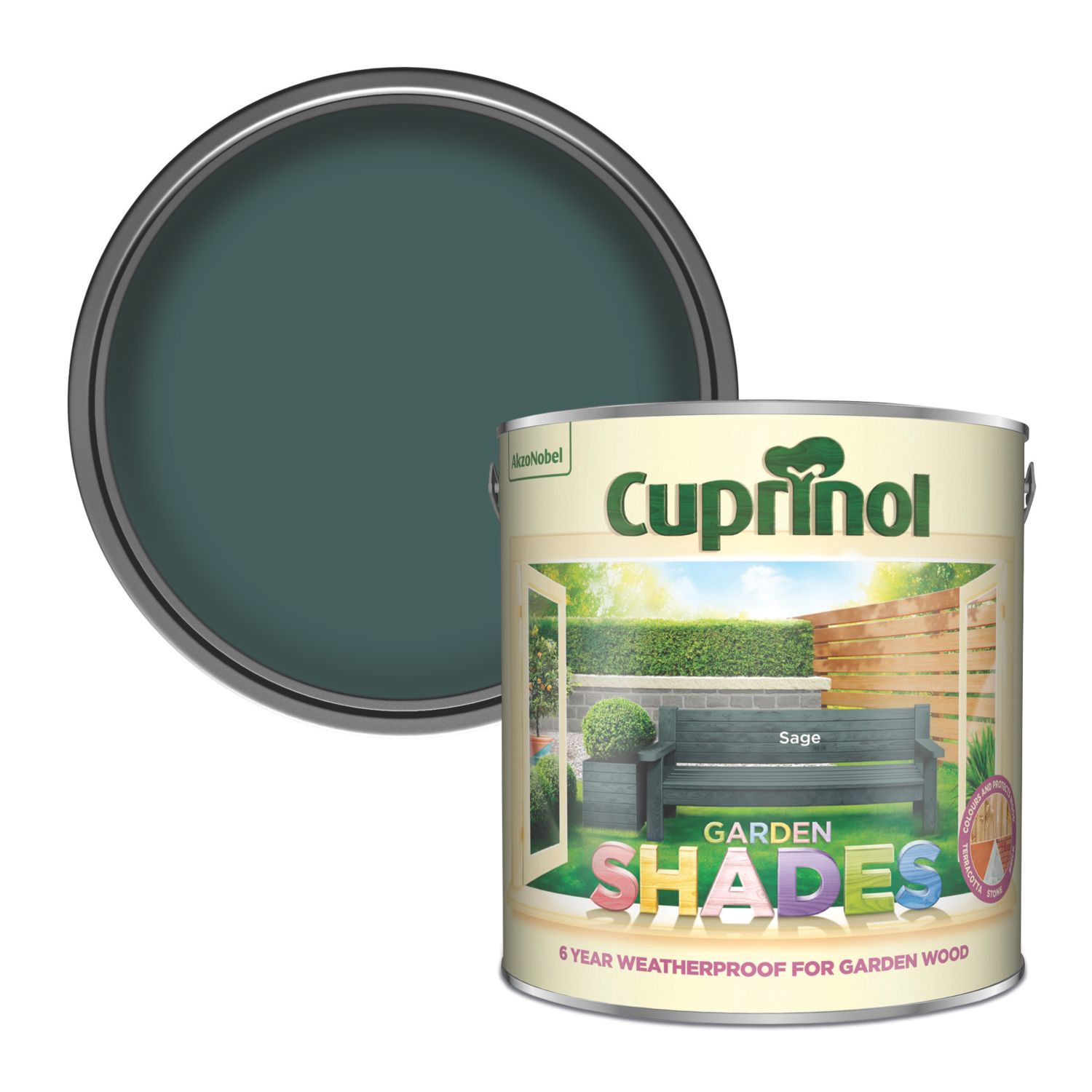 Cuprinol 2.5Ltr Sage Matt Wood Paint (41004)